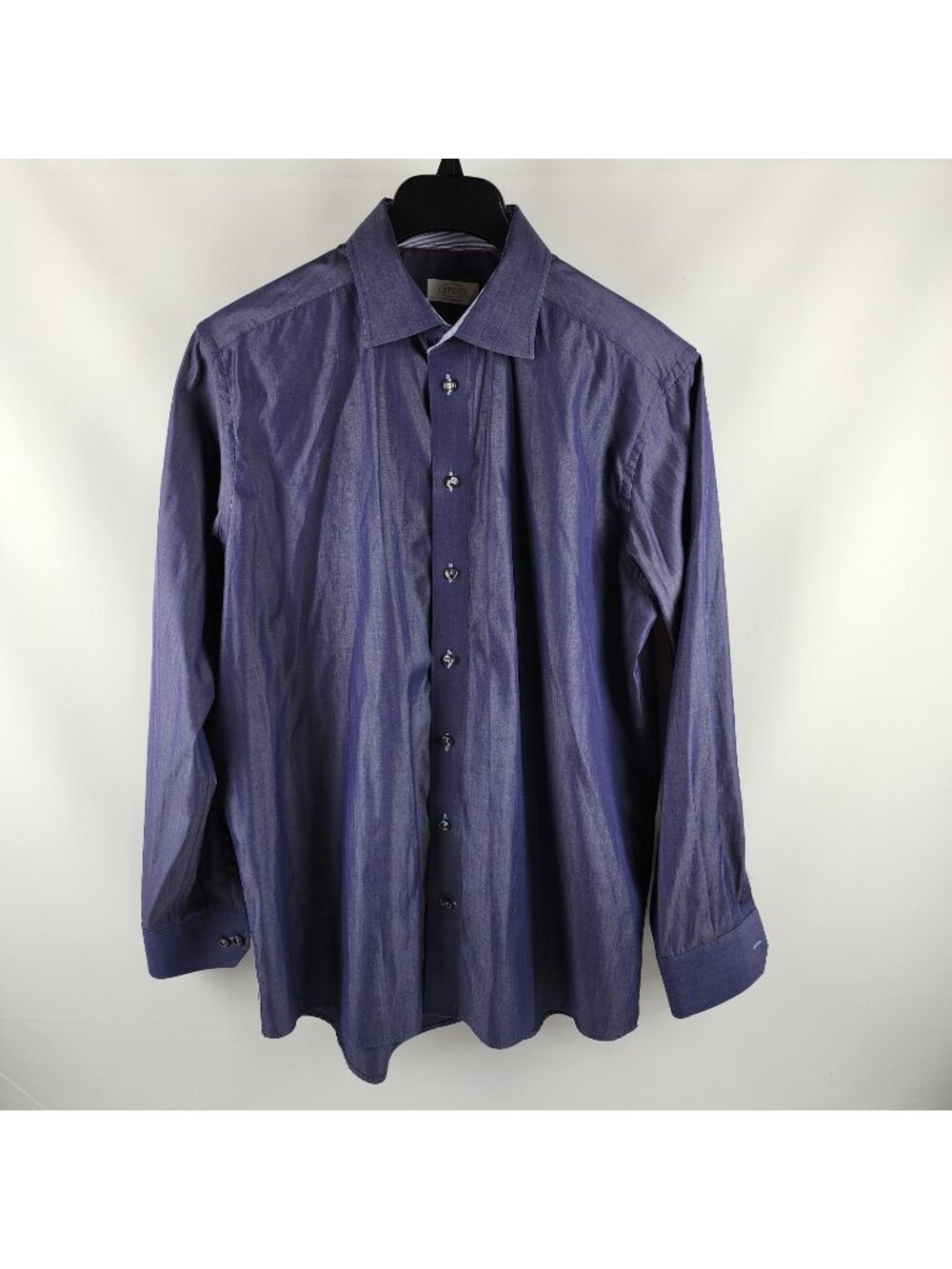 Eton Shirt Mens Dress Shirt 43/17 Purple Contemporary L/S Button Up
